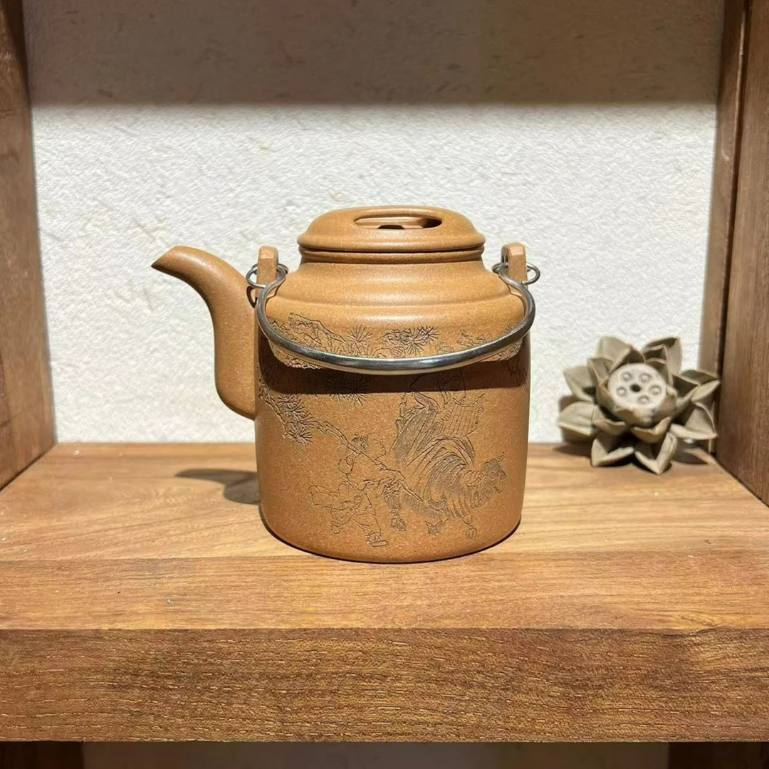 洋桶壶 黄金段泥 精工半手 尹脂助工手制牛盖纯手工老料茶壶精美