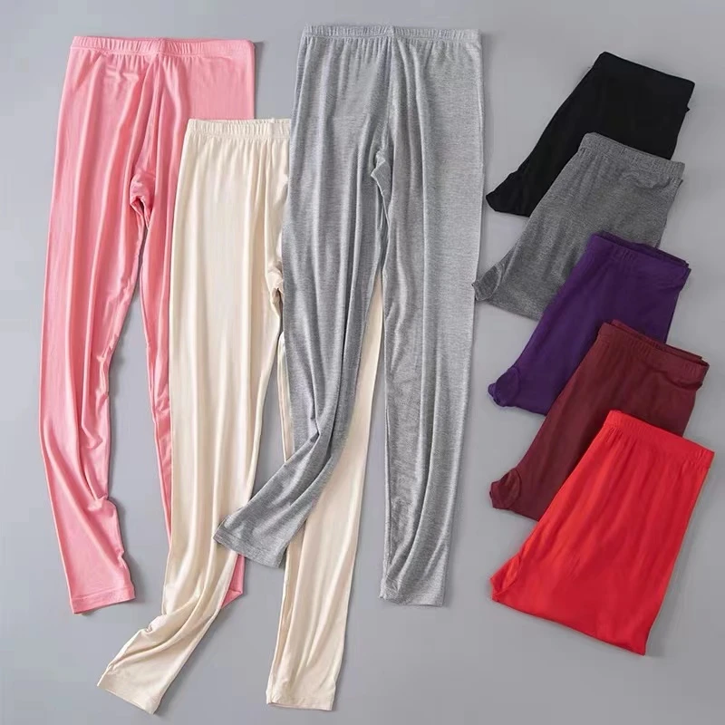 女士莫代尔秋裤莫代尔秋裤女士内穿大码薄款紧身打底裤加档衬裤