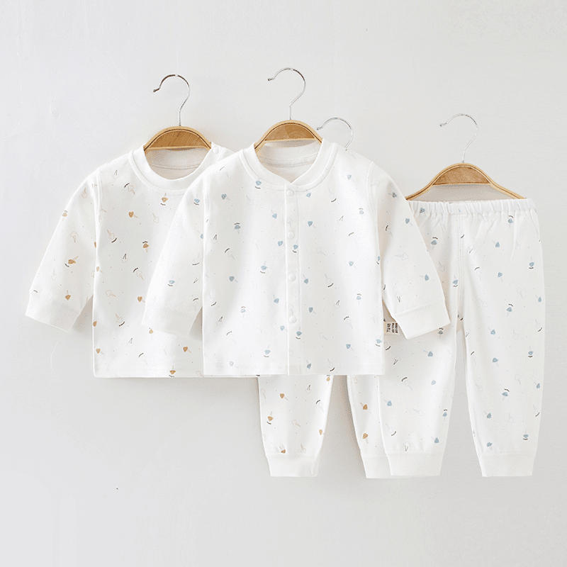 【随落】无骨儿童套装男女秋衣秋裤分体睡衣纯棉打底秋冬