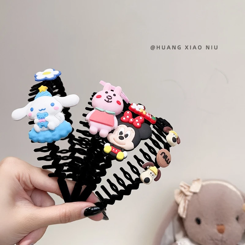 黄小妞 儿童卡通可爱碎发发箍整理神器防滑压发头箍发卡宝宝发饰