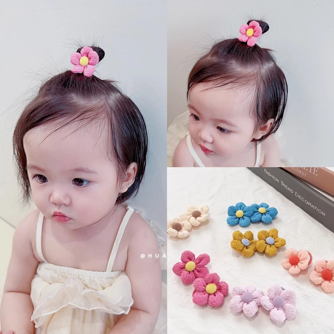 黄小妞宝宝扎头发皮筋 日韩可爱气质小花婴儿不伤发发绳橡皮筋