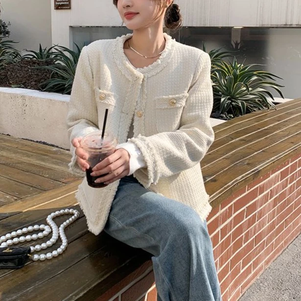 【退换包运费】小香风外套女法式高级感气质名媛短款上衣JD2341