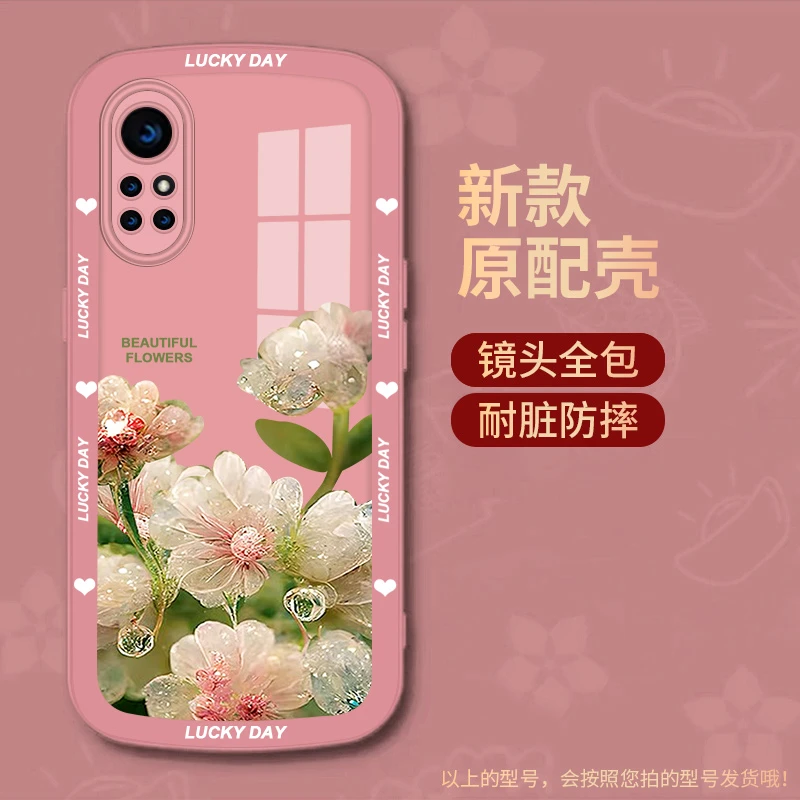 适用荣耀v40轻奢版手机壳硅胶防摔透色水晶花大眼睛小胖妞保护套
