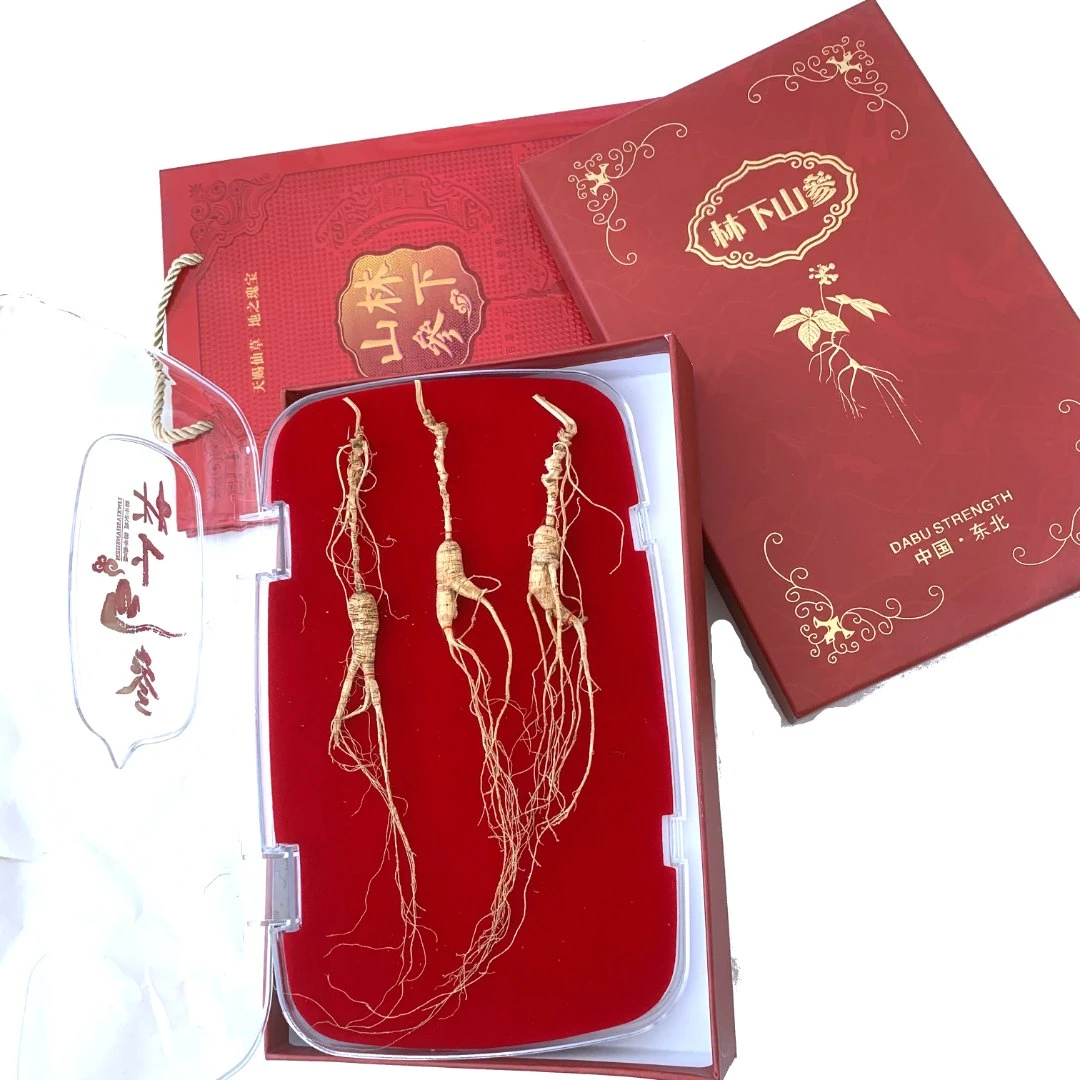 20-22年左右籽货林下参礼盒，重量12-15克 人参 生晒参