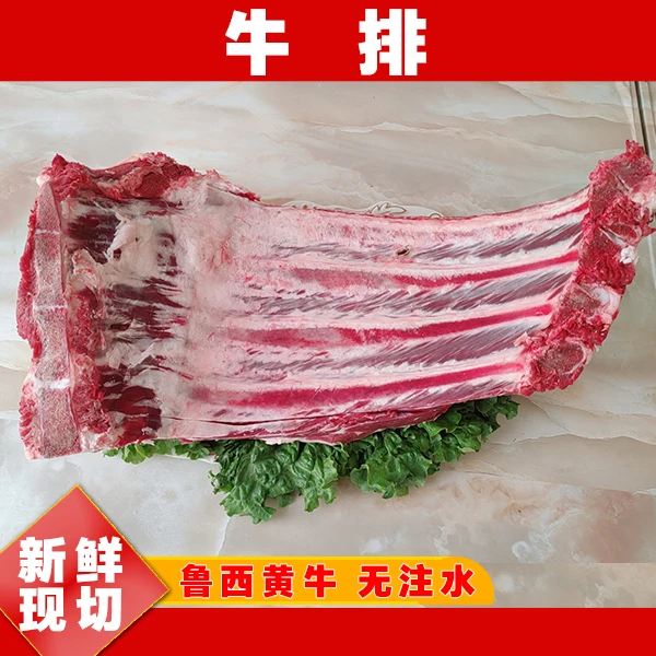 鲁西黄牛 新鲜现切 牛排骨 5斤起 鲁润生鲜无注水肋排