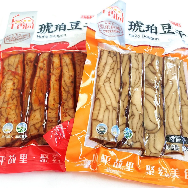 千香园琥珀豆干重庆风味香辣味 五香味豆腐干 160克*5袋