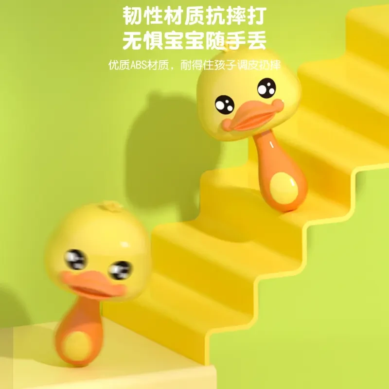 婴儿手摇铃0一1岁益智早教可啃咬牙胶新生儿抓握训练单只沙锤