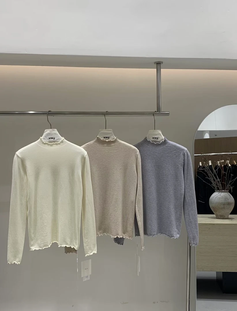 Mary（6135#）多巴胺软糯显瘦打底上衣