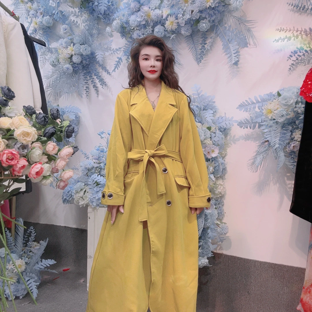 女装风衣长款外套