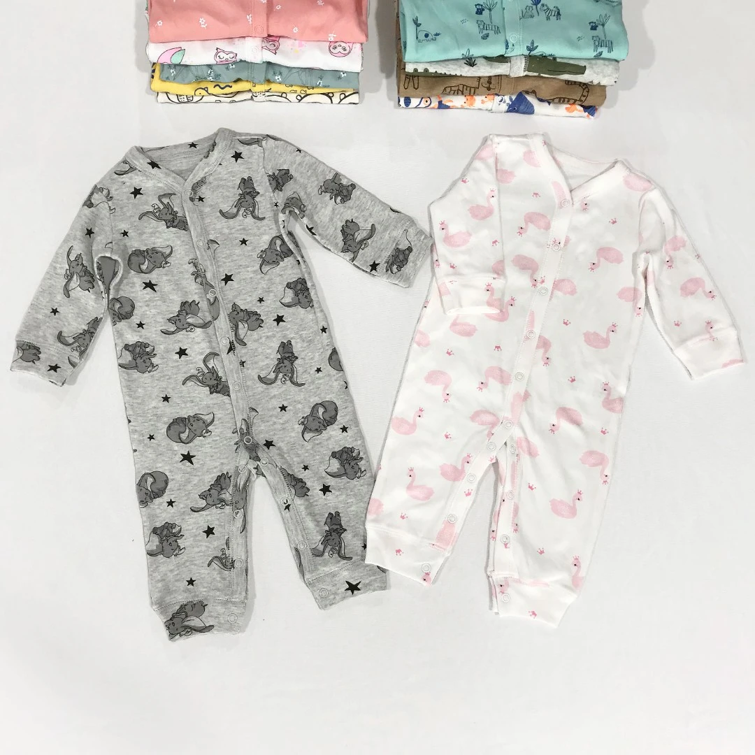 OmniEllen/欧米云艾琳婴儿连体衣纯棉四季爬服空调服宝宝衣服哈衣