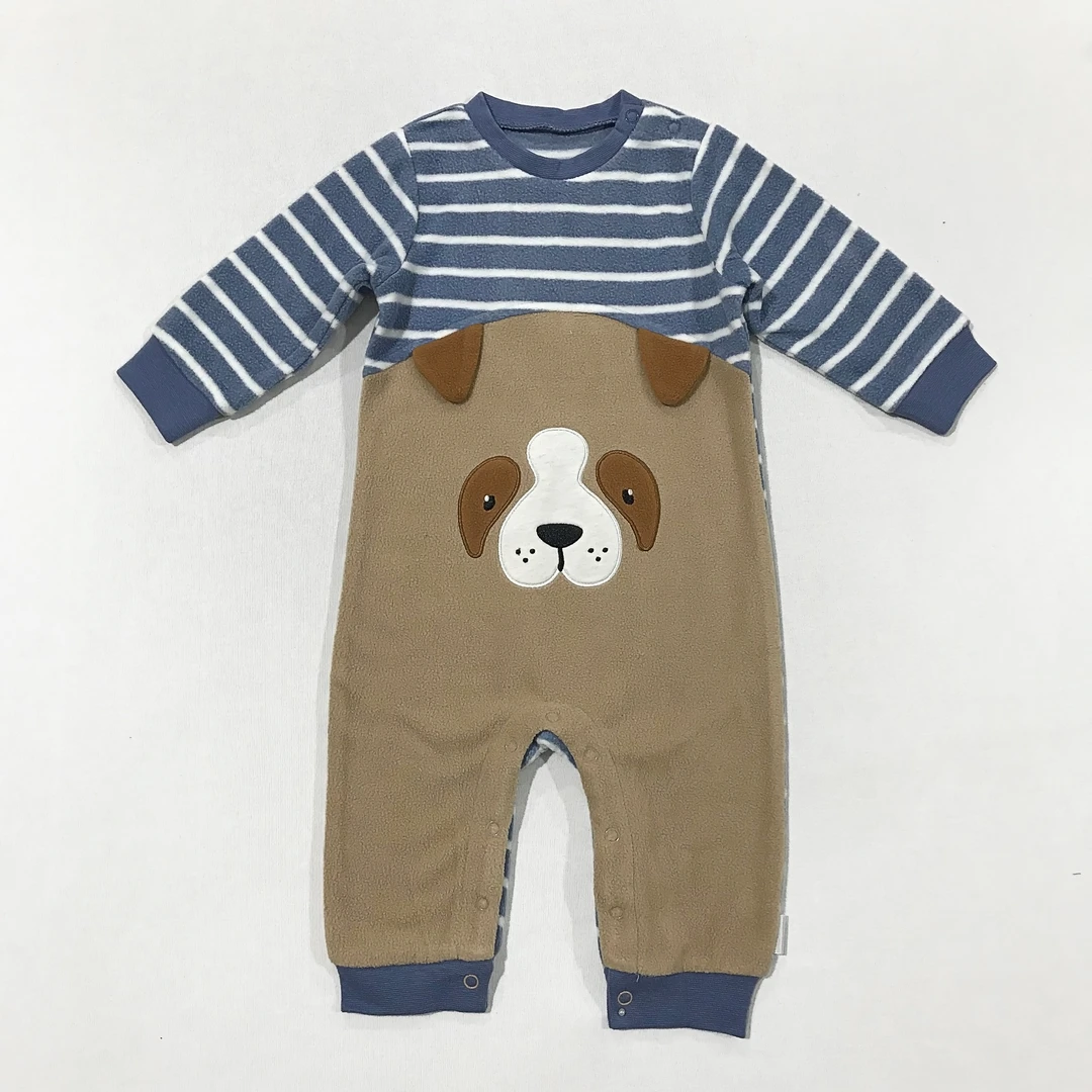 OmniEllen/欧米云艾琳宝宝秋季衣服摇粒绒爬爬服婴儿连体衣哈衣