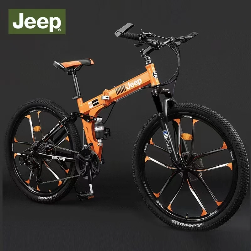 JEEP/吉普「新路虎」折叠山地车越野变速减震软尾超轻赛车自行车