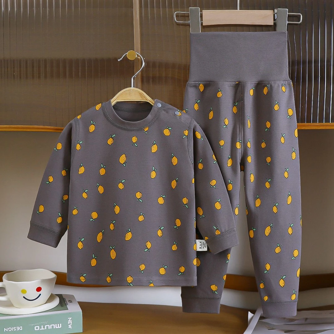 春秋宝宝内衣套装纯棉秋衣秋裤男女童家居服全棉睡衣儿童无骨护肚