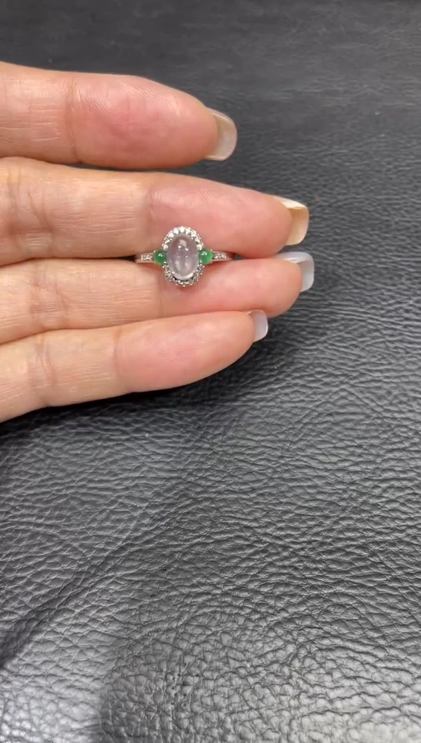 【闪购商品】定制翡翠18K金镶嵌戒指