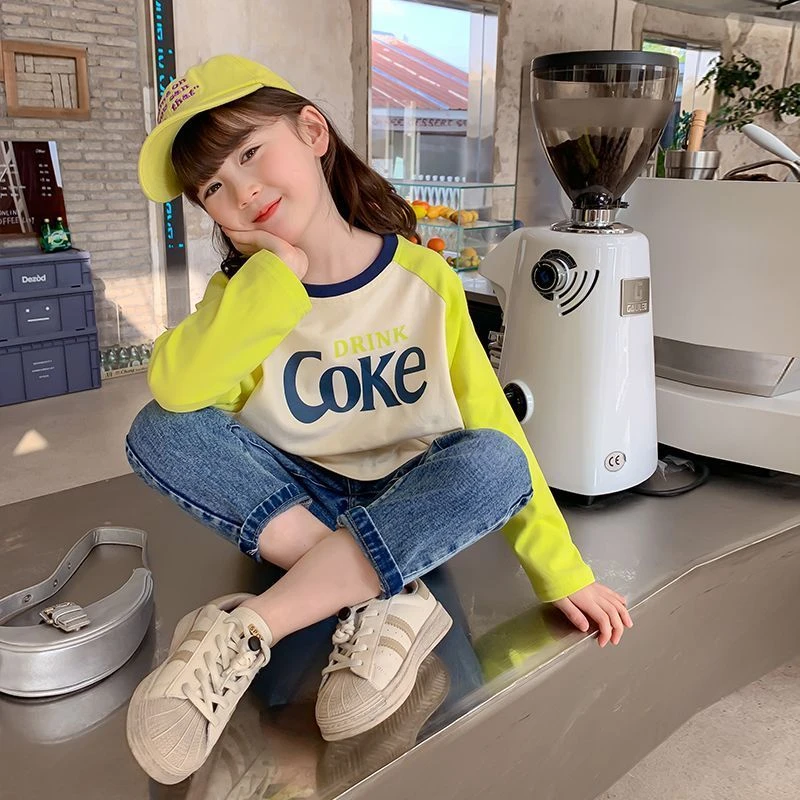 娇娃布迪女童长袖T恤童装2025春秋新款儿童上衣女宝宝休闲打底衫