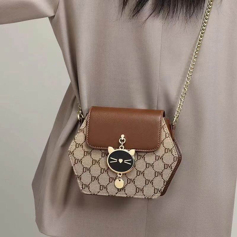 七夕礼物小众包包女2025新款洋气斜挎包休闲轻奢女包时尚百搭小包