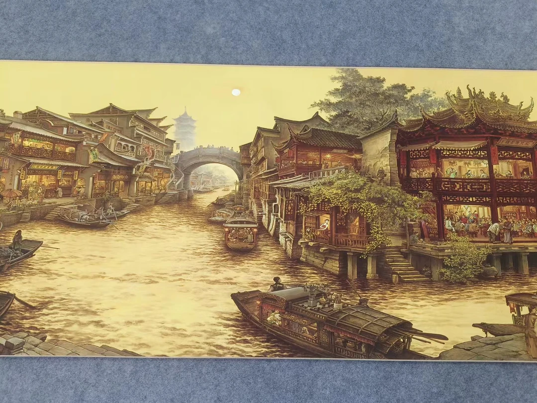 千古书画院 精品 大长卷  《南乡旧梦》 横轴  73*553仿古印刷装饰