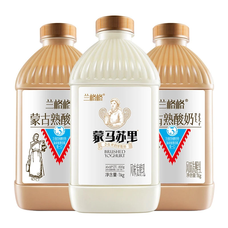 家庭装1kgx3桶低温蒙古风味熟酸奶营养蒙马苏里新鲜活菌发酵组合