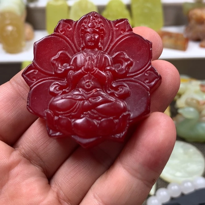 白玉菩提吊坠挂件14