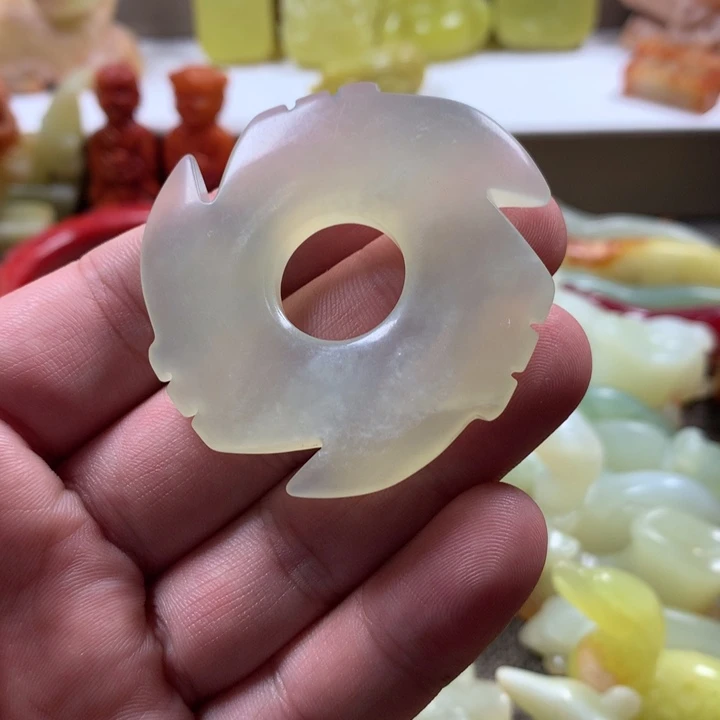 白玉菩提吊坠挂件07