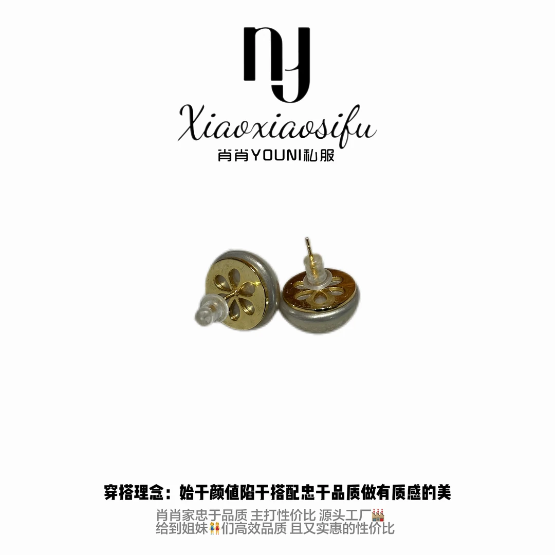 非金属亚克力耳饰 肖肖家-奶白耳环 时尚百搭耳环