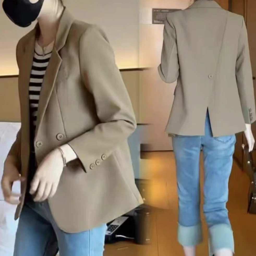 春秋新款时尚百搭气质休闲女士休闲西装外套韩版显瘦秋季西装外套