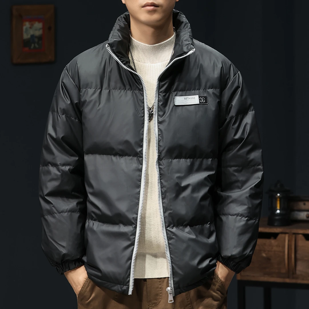 MR.MUDI/穆迪先生潮牌保暖90白鸭绒立领羽绒服男冬季新款宽松加厚