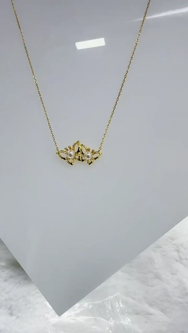 【闪购商品】海水珍珠DA银S925镶嵌c1032  羽皇金套链