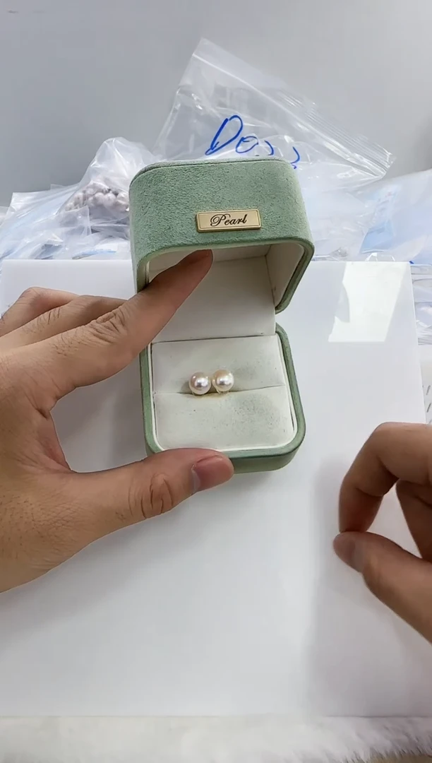 【闪购商品】淡水珍珠DA18K金镶嵌ss008 耳钉