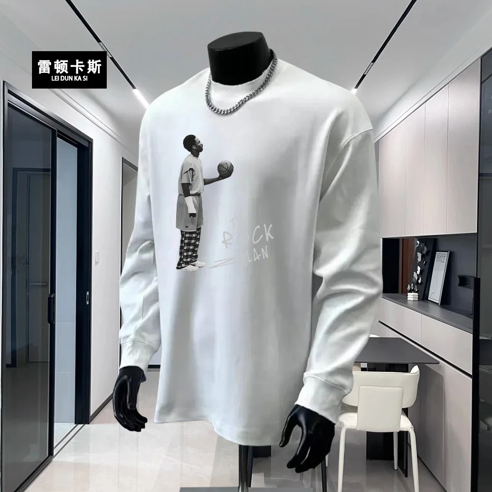 雷顿卡斯新疆长绒棉秋冬新品男女纯色长袖T恤舒适打底衫