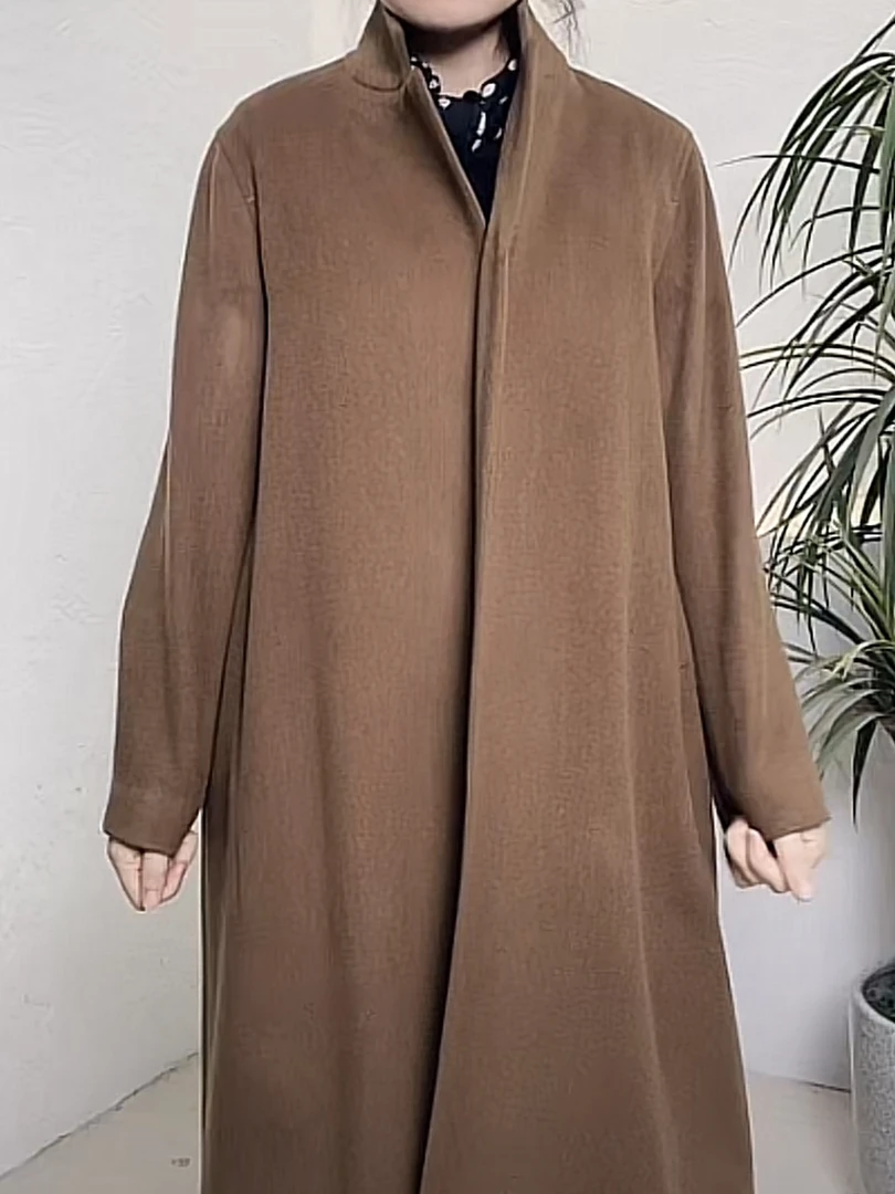 A0130深驼色时尚羊毛大衣