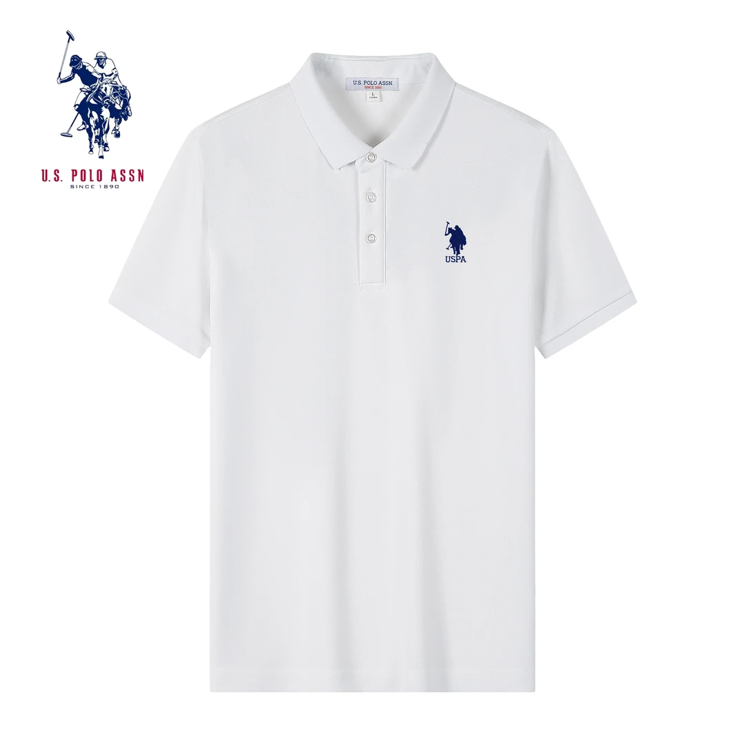 U.S. POLO ASSN.美式马标三防凉感POLO衫男士短袖商务上衣24P2205