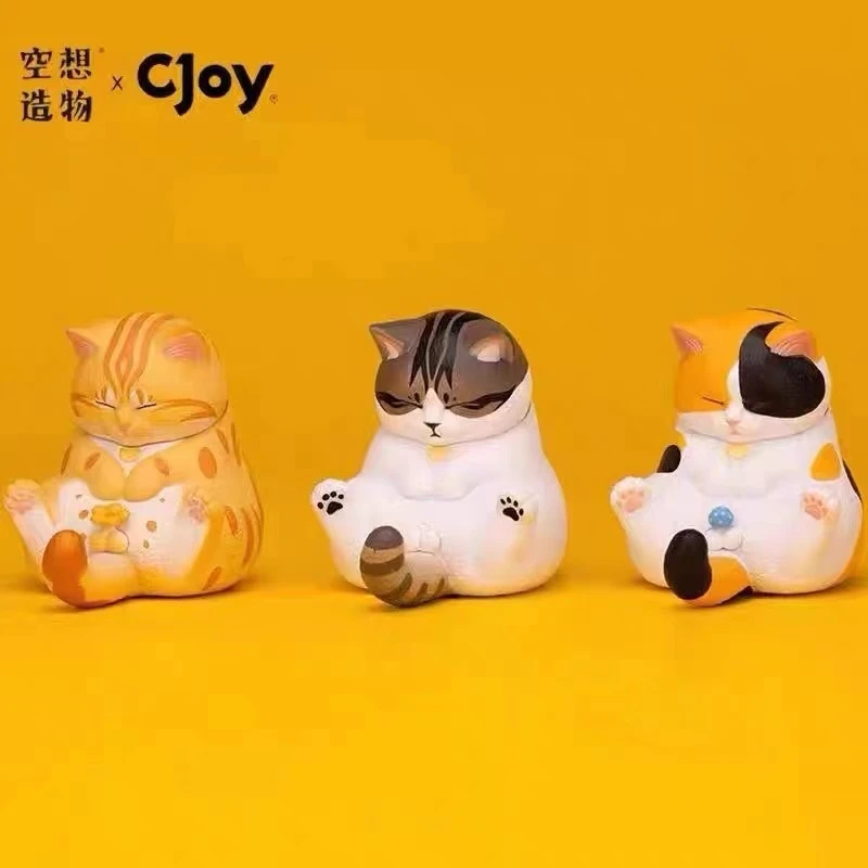 【拆盒】盯裆猫系列盲盒潮玩可爱摆件