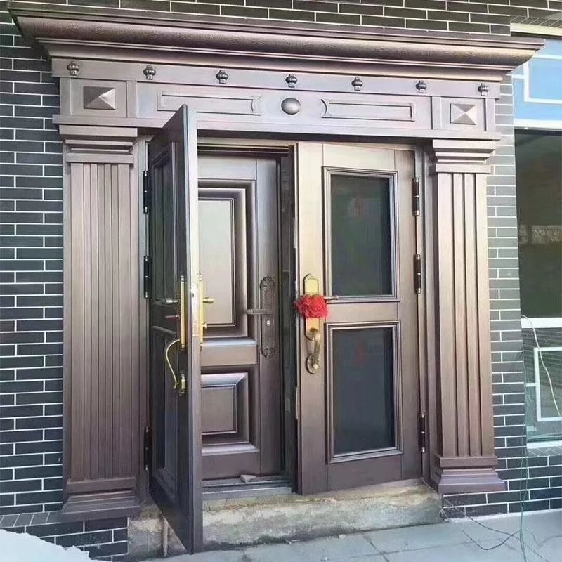 新款锌合金大门农村自建房大门别墅大门入户门复合门带纱门定制