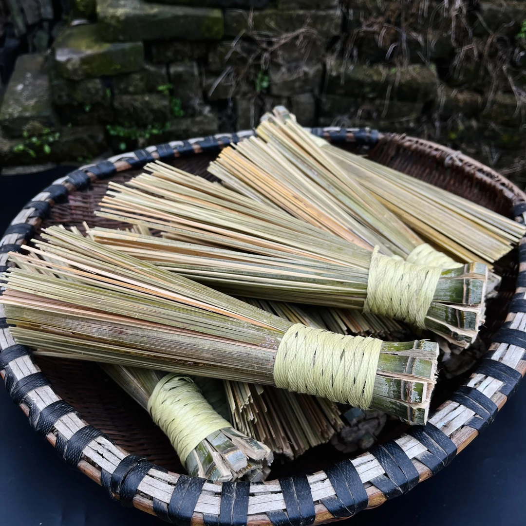 老式竹刷洗锅专用纯手工刷子厨房饭店老式锅刷刷把青皮细竹刷子