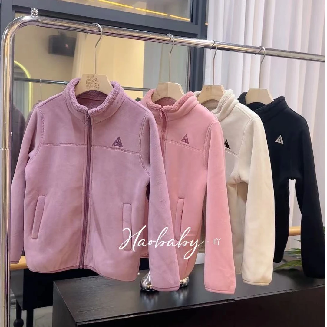 【豪宝贝】2024FW新品立领颗粒绒拉链衫外套2758