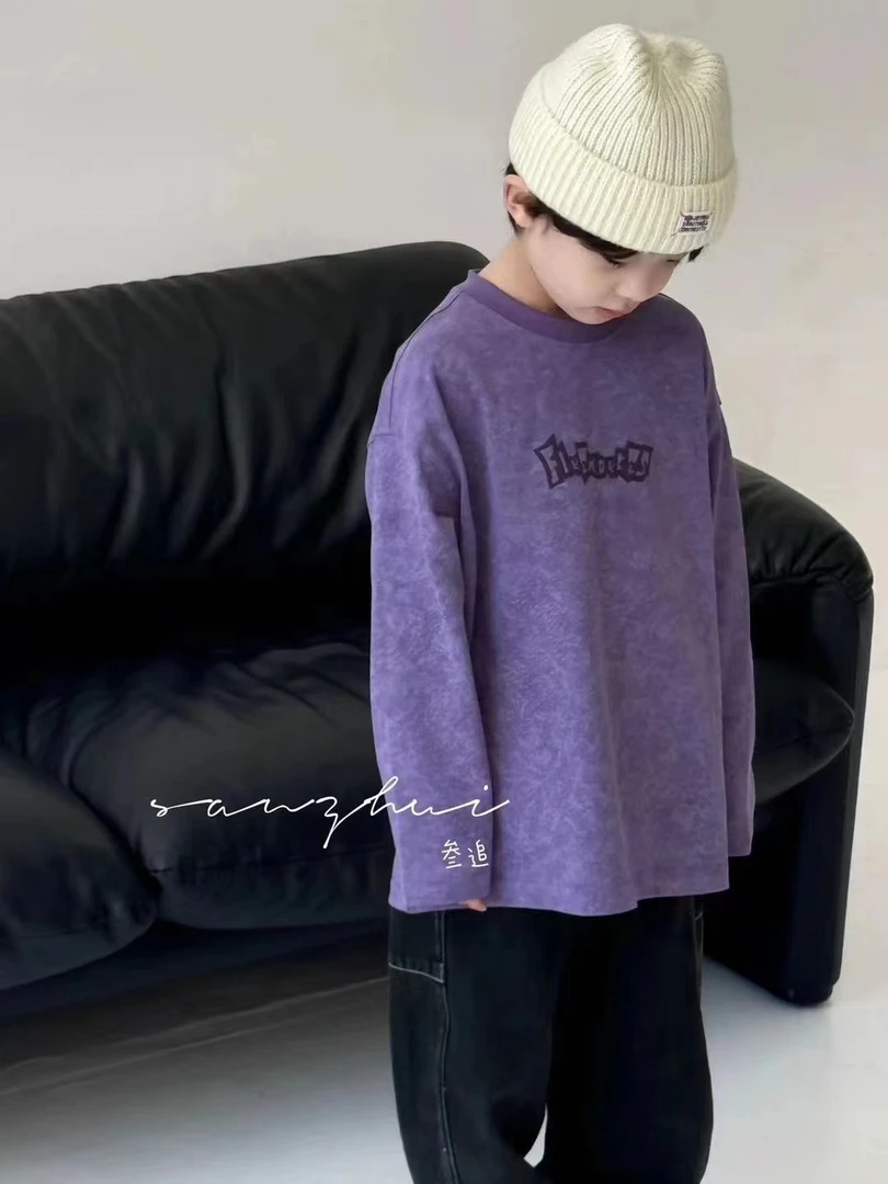 【豪宝贝】2024FW新品扎染字母长袖T恤2196