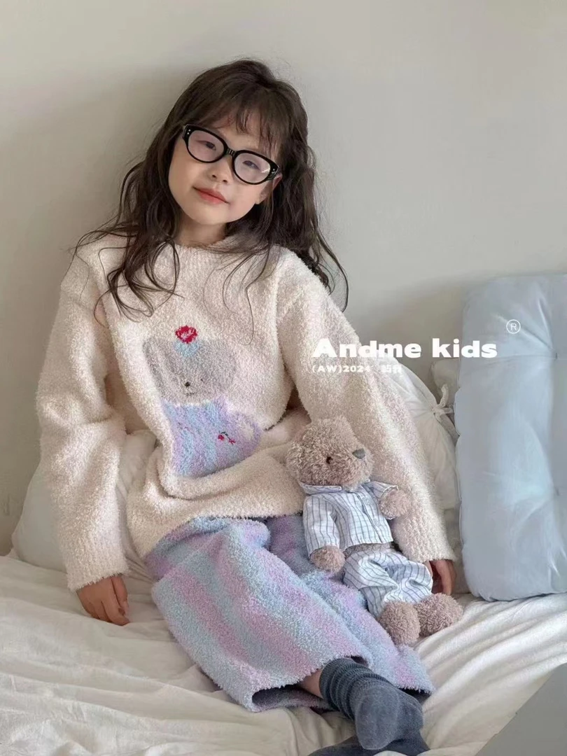 【豪宝贝】2024FW新品茶杯小狗竖条家居套装3012