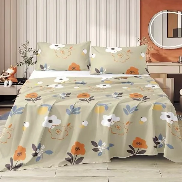 【新疆包邮】微瑕疵老粗布枕套小清新印花机洗亲肤透气通用一对装1