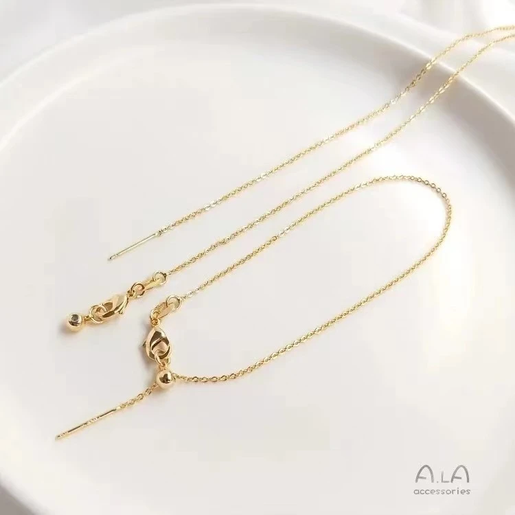 合金项链 金色银色吊坠链子万能链百搭