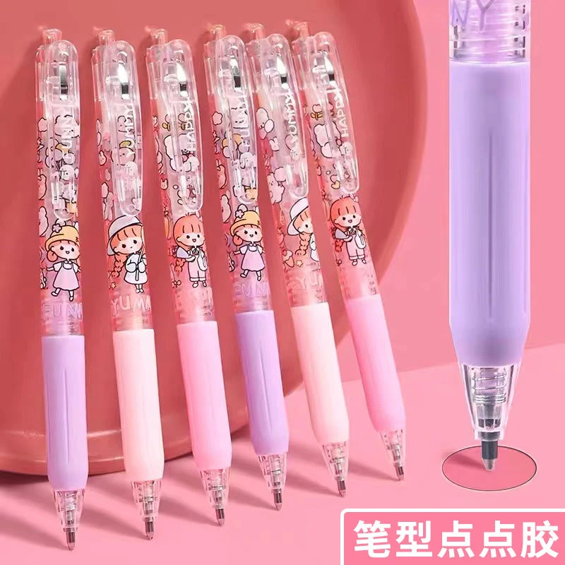 笔型点点胶少女心笔形手帐胶专用点点胶式笔胶笔工具水晶滴胶水晶