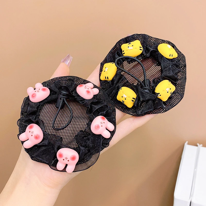 新疆包邮儿童舞蹈发网专用盘发网兜丸子头盘发神器懒人女童夏天发