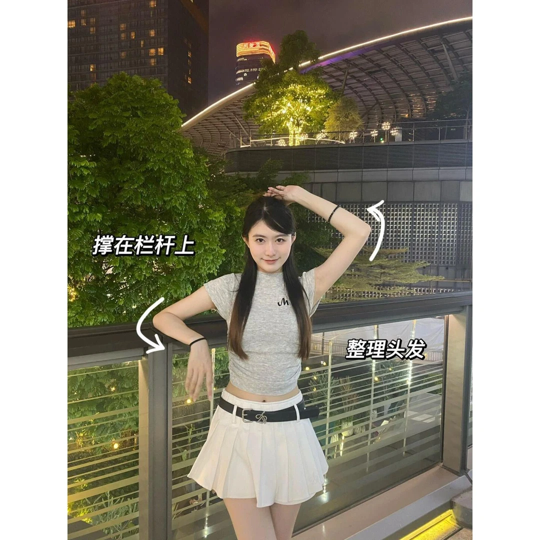 夏季高腰灰色短袖正肩t恤女休闲修身时尚收腰显瘦韩版短款上衣女.