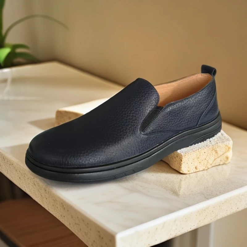 2024头层牛皮男士休闲皮鞋软底舒适时尚透气透气春季秋季百搭