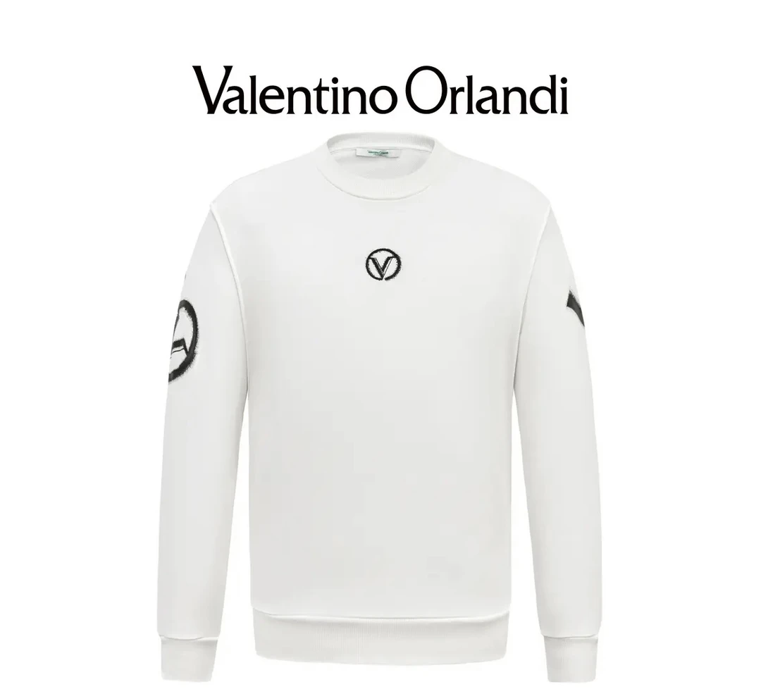 华伦天奴.奥兰迪秋冬男士圆领logo印花长袖套头卫衣