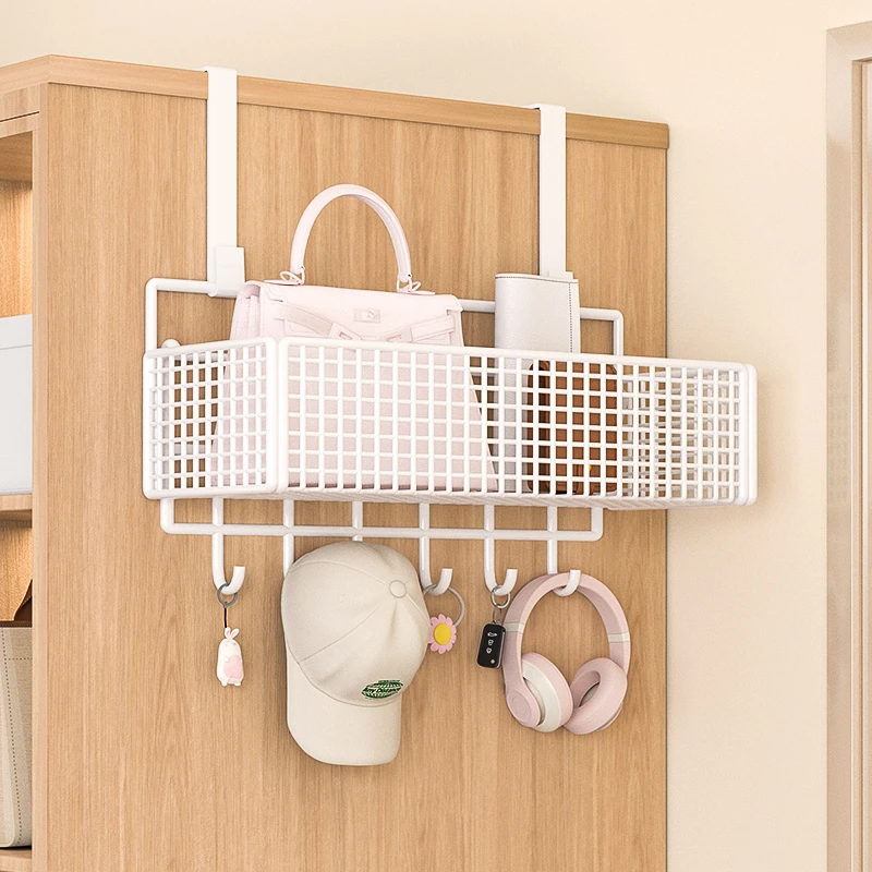 衣柜外侧面挂架免打孔包包收纳神器多层柜子侧边衣服帽子收纳挂钩
