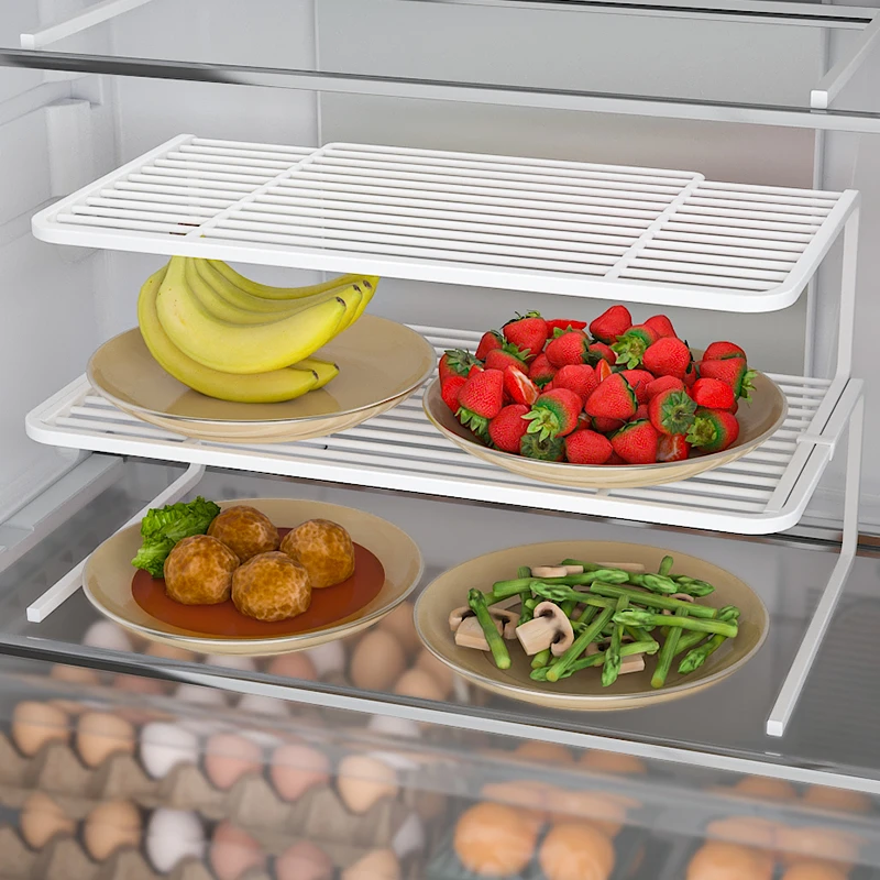 冰箱隔层架分隔板分层板内部置物架整理神器收纳架多层储物架支架