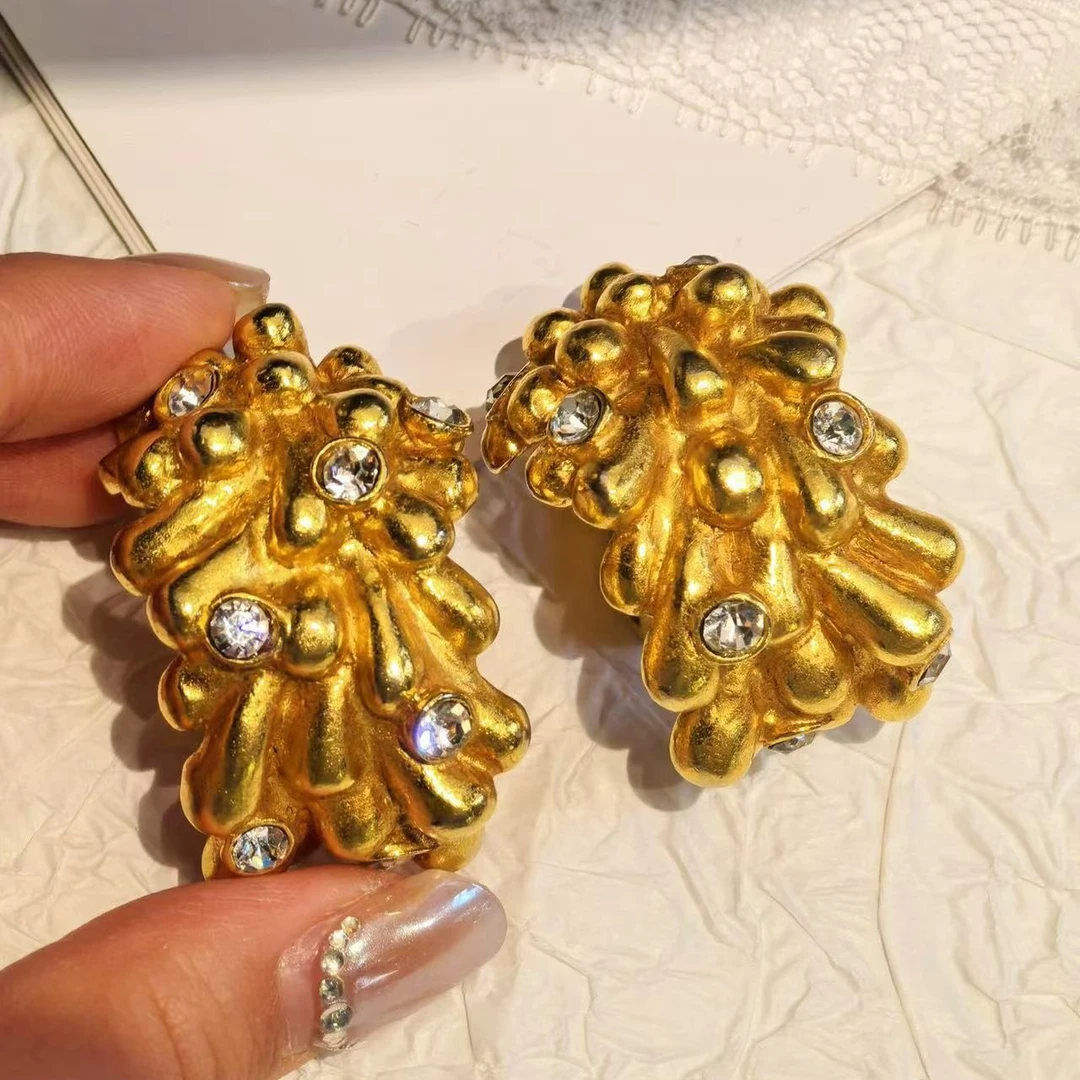 95新 玛雅中古 中古素金耳夹/MJ412142