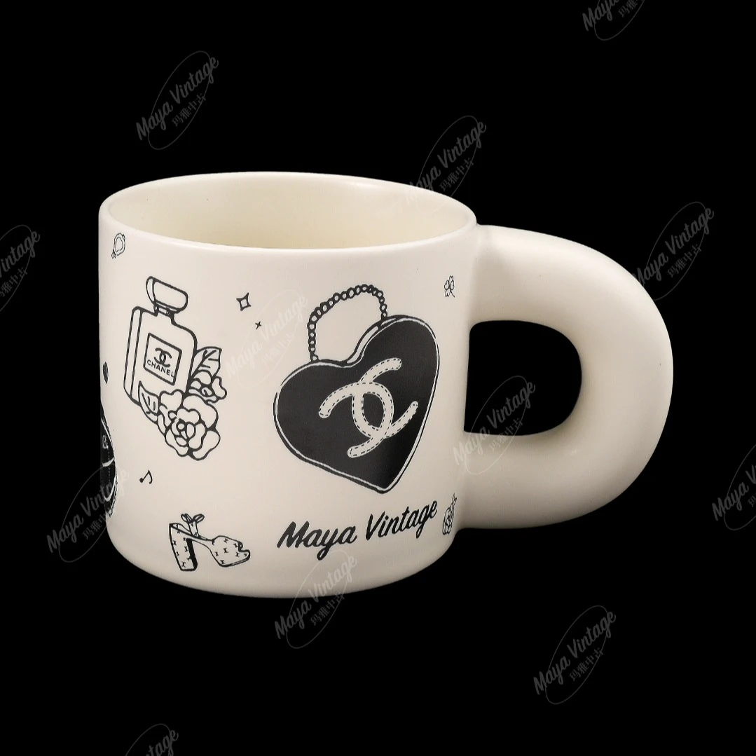 99新 玛雅中古 小香风格定制插画颜值马克杯/WL39001