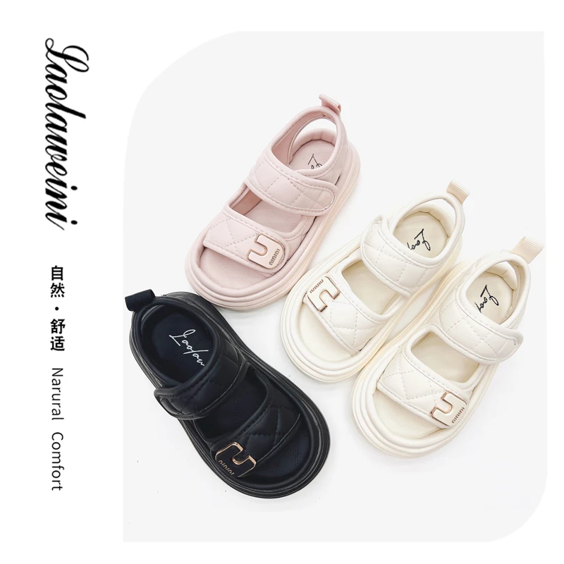 【郝叔专属】劳拉维尼2024夏季新款儿童软底魔术贴凉鞋25348